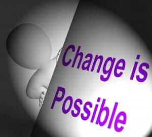 Change Is Possible Sign Displaying Reforming And Improving